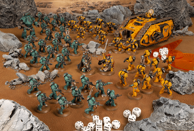 54 Miniaturen liefern dir zwei Streitkräfte, oder du kannst sie als eisenhartes Fundament deiner Legion verwenden.